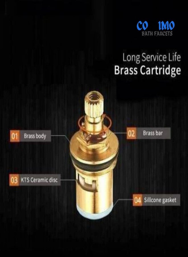 Cossimo صنبور حائط طويل من سبائك الزنك من كوسيمو جاز مع شفة جدارية (طلاء كروم)، عبوة من قطعة واحدة - Image 4